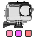 Boîtier etanche 40 m pour dji osmo action 5 pro / osmo action 4 3, boîtier de plongée + 3 filtres sous ... Boîtier etanche 40 m pour dji osmo action 5 pro / osmo action 4 3, boîtier de plongée + 3 filtres sous ...