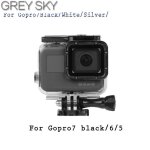 Bo�tier �tanche bo�tier d'�cran tactile pour gopro hero 7 noir go pro hero7 argent / blanc �tui de protection ...