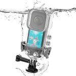 Boitier etanche insta 360 x3, boitier de plongee 50 m pour accessoires de camera d'action panoramic pro ...