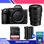 Boitier nikon z5 ii + 14 - 24mm f / 2. 8 s + 1 sandisk 128gb extreme pro uhs - ii sdxc + 2 nikon en - ...