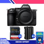 Boitier nikon z5 ii + 2 sandisk 64gb extreme pro uhs - ii sdxc + 2 nikon en - el15c + ebook 'devenez ...