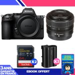 Boitier nikon z5 ii + 24 - 50mm f / 4 - 6. 3 + 2 sandisk 64gb extreme pro uhs - ii sdxc + 3 nikon en ...