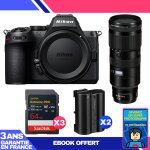 Boitier nikon z5 ii + 70 - 200mm f / 2. 8 vr s + 3 sandisk 64gb extreme pro uhs - ii sdxc + 2 nikon en ...