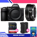 Boitier nikon z5 ii + ftz ii + 3 sandisk 512gb extreme pro uhs - ii sdxc + 3 nikon en - el15c + ebook ...