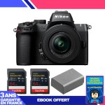 Boitier nikon z50 ii + 16 - 50mm f / 3. 5 - 6. 3 vr + 2 sandisk 64gb extreme pro uhs - ii sdxc + nikon ...