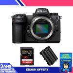 Boitier nikon z6 iii + 1 sandisk 128gb extreme pro uhs - ii sdxc 300 mb / s + 1 nikon en - el15c + ebook ...
