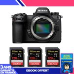 Boitier nikon z6 iii + 3 sandisk 128gb extreme pro uhs - ii sdxc 300 mb / s + ebook 'devenez un super ...