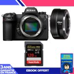 Boitier nikon z6 iii + ftz ii + 1 sandisk 128gb extreme pro uhs - ii sdxc 300 mb / s + ebook 'devenez ...