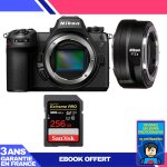 Boitier nikon z6 iii + ftz ii + 1 sandisk 256gb extreme pro uhs - ii sdxc 300 mb / s + ebook 'devenez ...