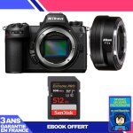Boitier nikon z6 iii + ftz ii + 1 sandisk 512gb extreme pro uhs - ii sdxc 300 mb / s + ebook 'devenez ...