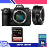 Boitier nikon z6 iii + ftz ii + 1 sandisk 64gb extreme pro uhs - ii sdxc 300 mb / s + ebook 'devenez ...