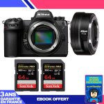 Boitier nikon z6 iii + ftz ii + 2 sandisk 64gb extreme pro uhs - ii sdxc 300 mb / s + ebook 'devenez ...