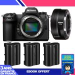 Boitier nikon z6 iii + ftz ii + 3 nikon en - el15c + ebook 'devenez un super photographe