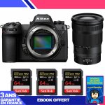 Boitier nikon z6 iii + z 24 - 120mm f / 4 s + 3 sandisk 64gb extreme pro uhs - ii sdxc 300 mb / s + ebook ...