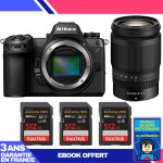 Boitier nikon z6 iii + z 24 - 200mm f / 4 - 6. 3 vr + 3 sandisk 512gb extreme pro uhs - ii sdxc 300 mb ...