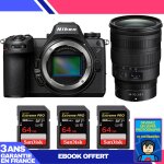 Boitier nikon z6 iii + z 24 - 70mm f / 2. 8 s + 3 sandisk 64gb extreme pro uhs - ii sdxc 300 mb / s + ...
