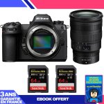 Boitier nikon z6 iii + z 24 - 70mm f / 2. 8 s + 2 sandisk 64gb extreme pro uhs - ii sdxc 300 mb / s + ...
