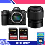 Boitier nikon z6 iii + z 35mm f / 1. 4 + 2 sandisk 32gb extreme pro uhs - ii sdxc 300 mb / s + ebook ...