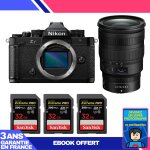 Boitier nikon zf + 24 - 70mm f / 2. 8 s + 3 sandisk 32gb extreme pro uhs - ii sdxc 300 mb / s + ebook ...