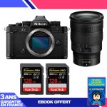 Boitier nikon zf + 24 - 70mm f / 2. 8 s + 2 sandisk 128gb extreme pro uhs - ii sdxc 300 mb / s + ebook ...