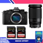 Boitier nikon zf + 28 - 400mm f / 4 - 8 vr + 2 sandisk 256gb extreme pro uhs - ii sdxc 300 mb / s + ebook ...