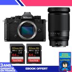 Boitier nikon zf + 28 - 400mm f / 4 - 8 vr + 2 sandisk 64gb extreme pro uhs - ii sdxc 300 mb / s + ebook ...