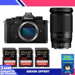 Boitier nikon zf + 28 - 400mm f / 4 - 8 vr + 3 sandisk 256gb extreme pro uhs - ii sdxc 300 mb / s + ebook ...