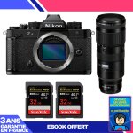 Boitier nikon zf + 70 - 200mm f / 2. 8 vr s + 2 sandisk 32gb extreme pro uhs - ii sdxc 300 mb / s + ebook ...