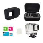Boîtier de plongée en silicone 7 en 1 45m et sac à capuchon de lentille et peau d'écran pour caméra gopro ... Boîtier de plongée en silicone 7 en 1 45m et sac à capuchon de lentille et peau d'écran pour caméra gopro ...