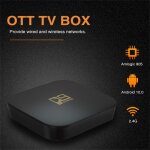Bo�tier smart tv et vid�o, android 10. 0, 8 go, 1d9, 2. 4 go, 4k, lecteur multim�dia, pour home cin�ma ...
