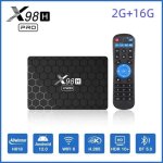 Botier smart tv x98h pro, android 12, 2g + 16g, quad core, 4k, lecteur multimdia, dcodeur, avec wifi ...