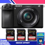 Boitier sony a6700 + 16 - 50mm f / 3. 5 - 5. 6 oss + 3 sandisk 128gb extreme pro uhs - ii sdxc 300 mb ...