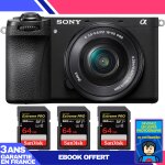 Boitier sony a6700 + 16 - 50mm f / 3. 5 - 5. 6 oss + 3 sandisk 64gb extreme pro uhs - ii sdxc 300 mb ...