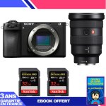 Boitier sony a6700 + fe 16 - 35mm f / 2. 8 gm + 2 sandisk 32gb extreme pro uhs - ii sdxc 300 mb / s + ...