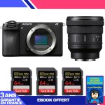 Boitier sony a6700 + fe pz 16 - 35mm f / 4 g + 3 sandisk 64gb extreme pro uhs - ii sdxc 300 mb / s + ... Boitier sony a6700 + fe pz 16 - 35mm f / 4 g + 3 sandisk 64gb extreme pro uhs - ii sdxc 300 mb / s + ...