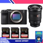 Boitier sony a7c ii noir + fe 16 - 35mm f / 2. 8 gm + 3 sandisk 32gb extreme pro uhs - ii sdxc 300 mb ...