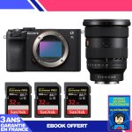 Boitier sony a7c ii noir + fe 16 - 35mm f / 2. 8 gm ii + 3 sandisk 32gb extreme pro uhs - ii sdxc 300 ...