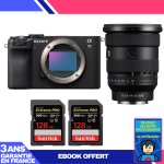 Boitier sony a7c ii noir + fe 16 - 35mm f / 2. 8 gm ii + 2 sandisk 128gb extreme pro uhs - ii sdxc 300 ...