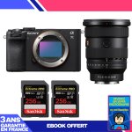 Boitier sony a7c ii noir + fe 16 - 35mm f / 2. 8 gm ii + 2 sandisk 256gb extreme pro uhs - ii sdxc 300 ...