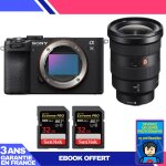 Boitier sony a7c ii noir + fe 16 - 35mm f / 2. 8 gm + 2 sandisk 32gb extreme pro uhs - ii sdxc 300 mb ...