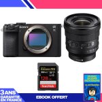 Boitier sony a7c ii noir + fe pz 16 - 35mm f / 4 g + 1 sandisk 128gb extreme pro uhs - ii sdxc 300 mb ...