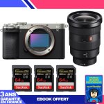 Boitier sony a7c ii silver + fe 16 - 35mm f / 2. 8 gm + 3 sandisk 64gb extreme pro uhs - ii sdxc 300 ...