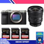 Boitier sony a7c ii silver + fe pz 16 - 35mm f / 4 g + 3 sandisk 32gb extreme pro uhs - ii sdxc 300 mb ... Boitier sony a7c ii silver + fe pz 16 - 35mm f / 4 g + 3 sandisk 32gb extreme pro uhs - ii sdxc 300 mb ...