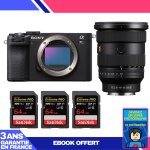 Boitier sony a7cr noir + fe 16 - 35mm f / 2. 8 gm ii + 3 sandisk 64gb extreme pro uhs - ii sdxc 300 mb ...