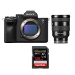 Bo�tier sony alpha a7 mark iv + fe 24 - 105 mm f4 g oss + sandisk 128 go extreme pro sdxc uhs - ii u3 ...