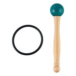 Bol chantant maillet manche en bois t�te en caoutchouc clair beau b�ton de percussion sonore avec anneau ...