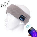 Bonnet bluetooth sport musique avec micro pour iphone samsung et autres appareils gris yonis