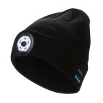 Bonnet chauffe - t�te 5. 0 led, casque st�r�o sans fil, lecteur de musique avec micro, support mains ...