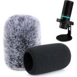 Bonnette micro anti - pop, filtre anti pop en fourrure pour hyperx duocast micro, mousse micro anti vent ...