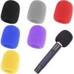 Bonnette micro multicolore, 6 pices mousse protection microphone universel , microphone  main housse ...
